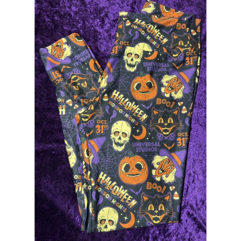 Halloween Horror Nights Leggings Large Boo Oct 31 Universal Studios Costume
